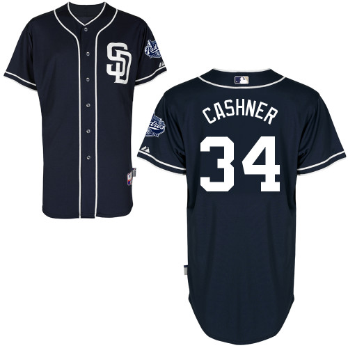 Andrew Cashner #34 MLB Jersey-San Diego Padres Men's Authentic Alternate 1 Cool Base Baseball Jersey